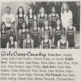 1995 Hinsdale South Girls Cross Country Team